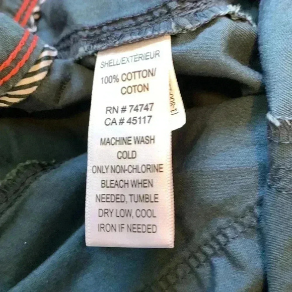 Natural Reflections 100% Cotton Mid Rise Flat Front Blue  Shorts - Picture 6 of 7